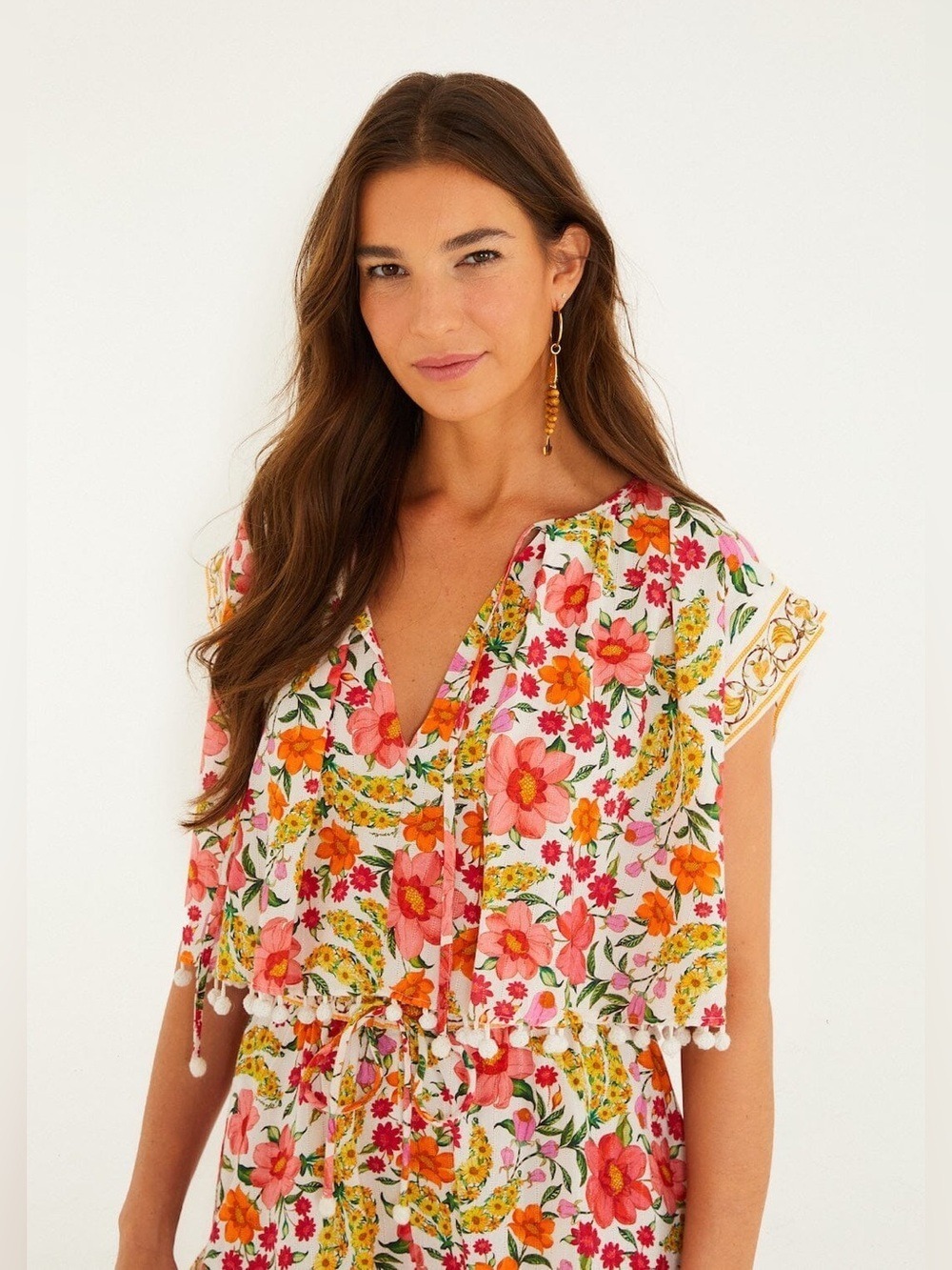 Farm Rio Banana Flowers Blouse